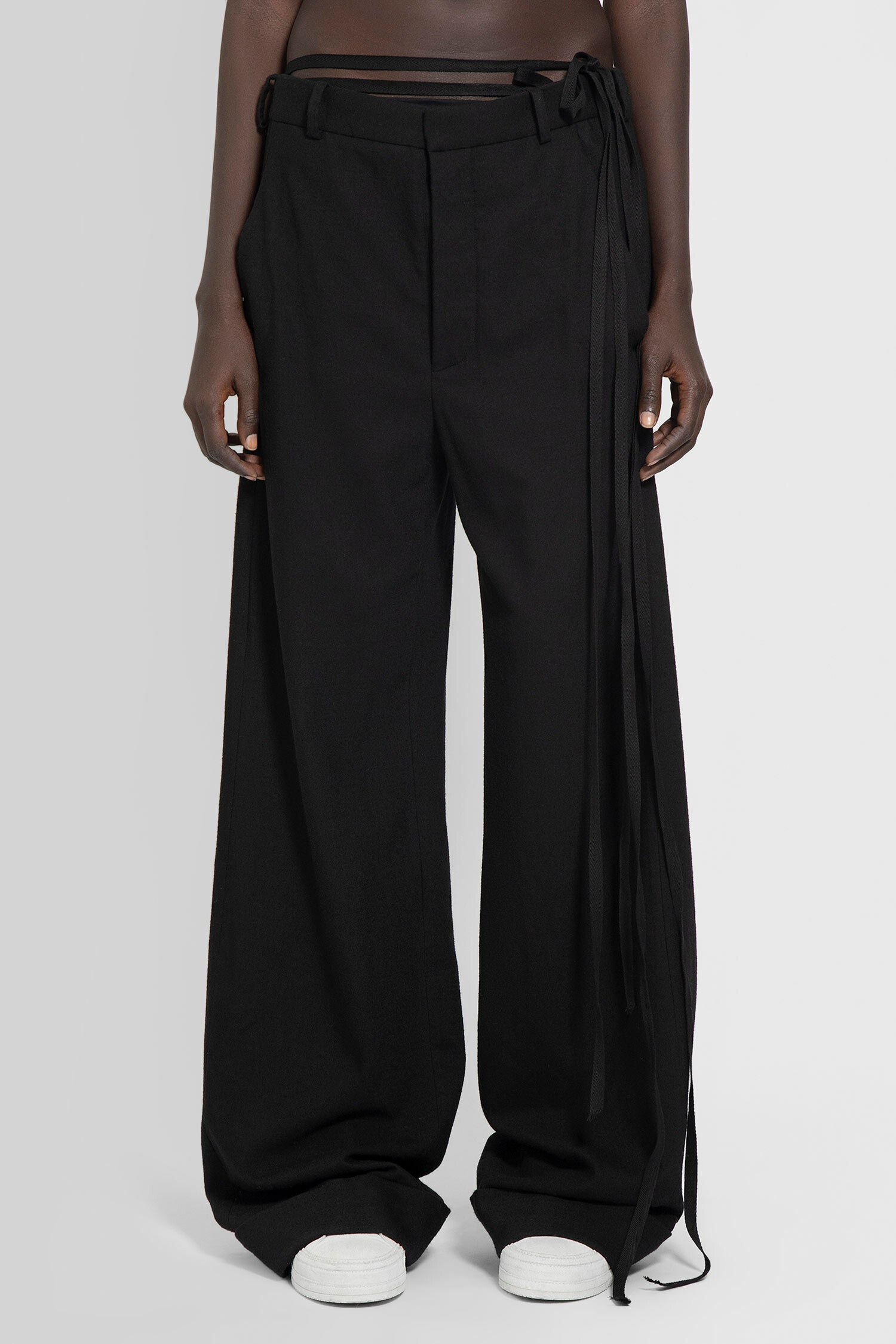ANN DEMEULEMEESTER BELINDA LOOSE FIT TROUSERS BRUSHED WOOL woman