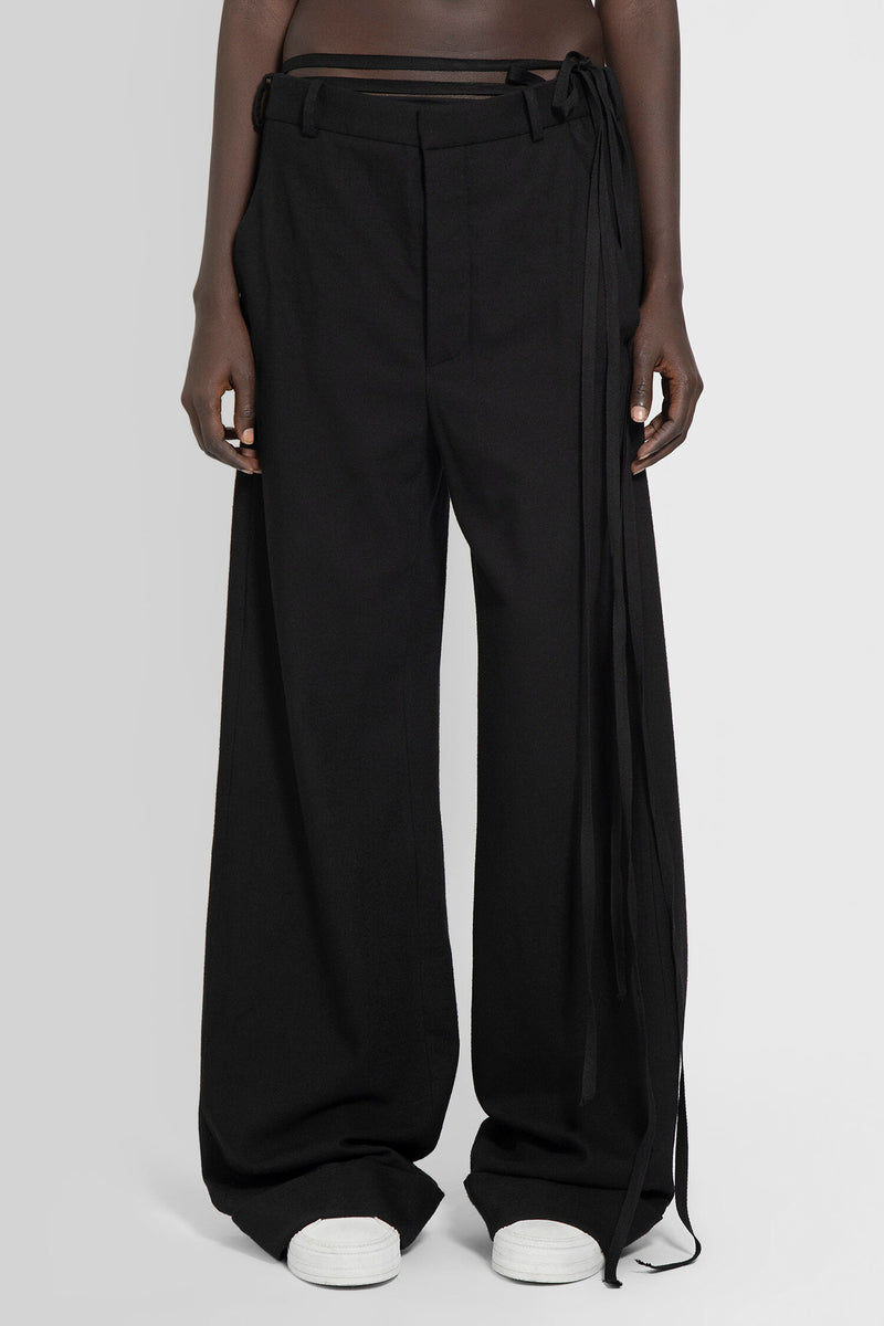 ANN DEMEULEMEESTER BELINDA LOOSE FIT TROUSERS BRUSHED WOOL woman