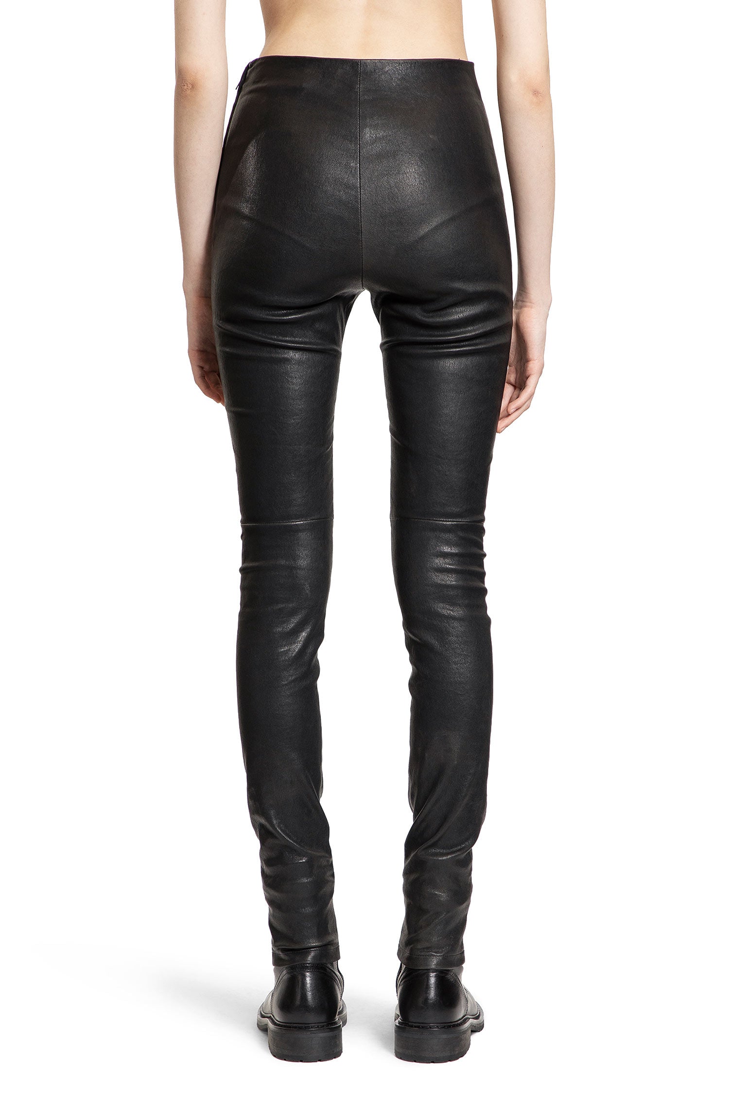 ANN DEMEULEMEESTER WOMAN BLACK TROUSERS