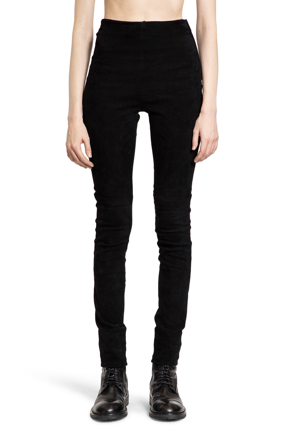 ANN DEMEULEMEESTER WOMAN BLACK TROUSERS