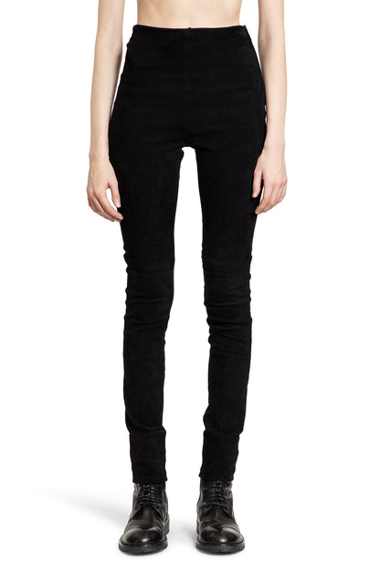 ANN DEMEULEMEESTER WOMAN BLACK TROUSERS