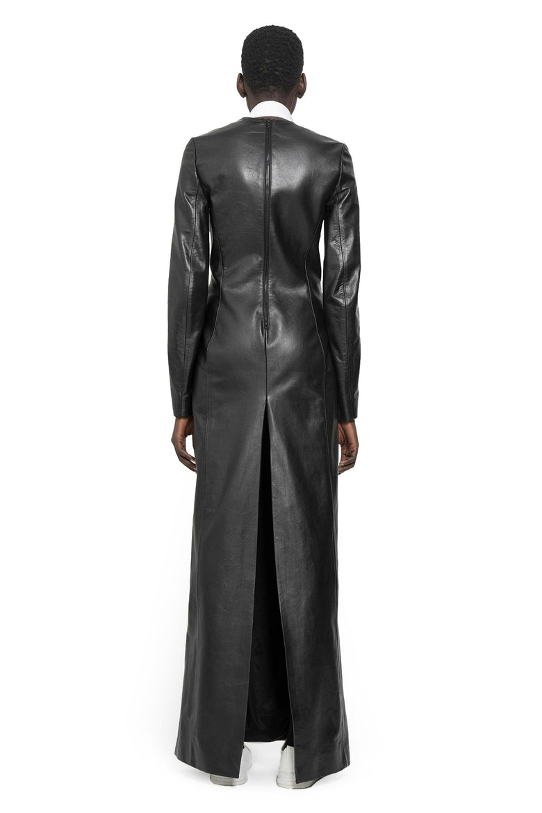
              ANN DEMEULEMEESTER Veronica Leather Long Dress woman
            