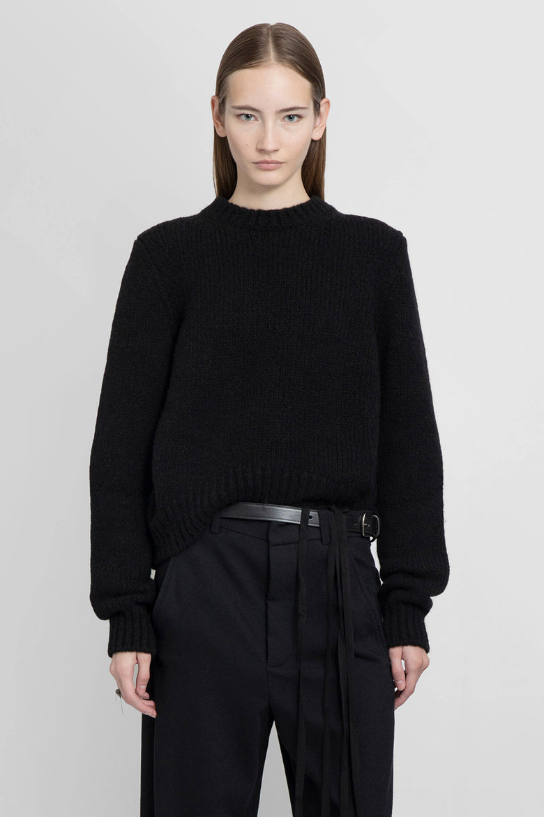 ANN DEMEULEMEESTER WOMAN BLACK KNITWEAR