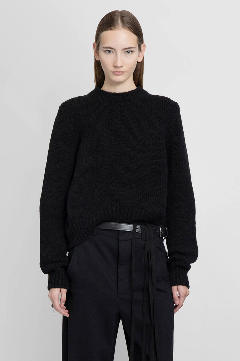ANN DEMEULEMEESTER WOMAN BLACK KNITWEAR