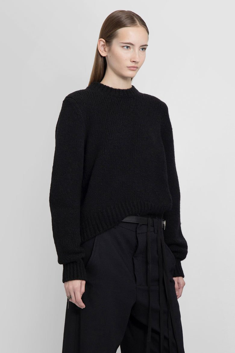 ANN DEMEULEMEESTER WOMAN BLACK KNITWEAR