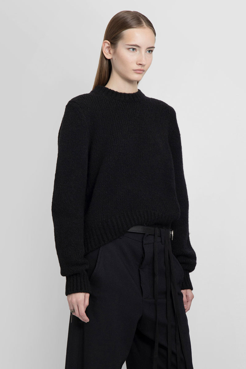 ANN DEMEULEMEESTER WOMAN BLACK KNITWEAR