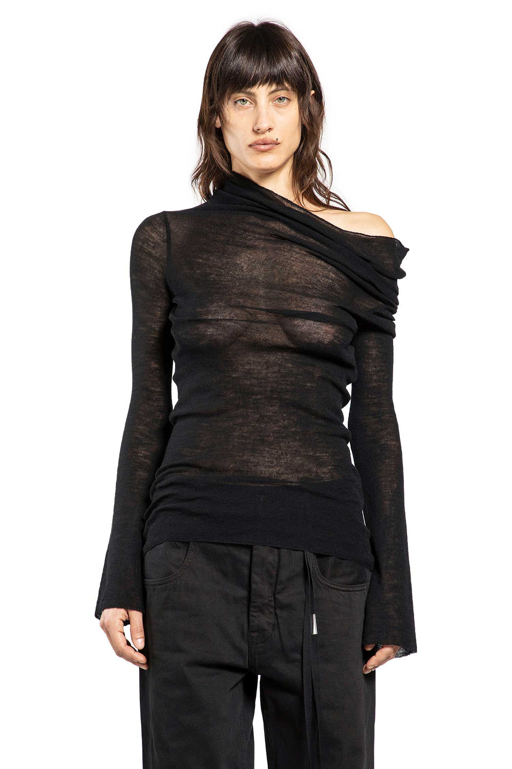 ANN DEMEULEMEESTER Tizziana Drop Shoulder Knit Top woman