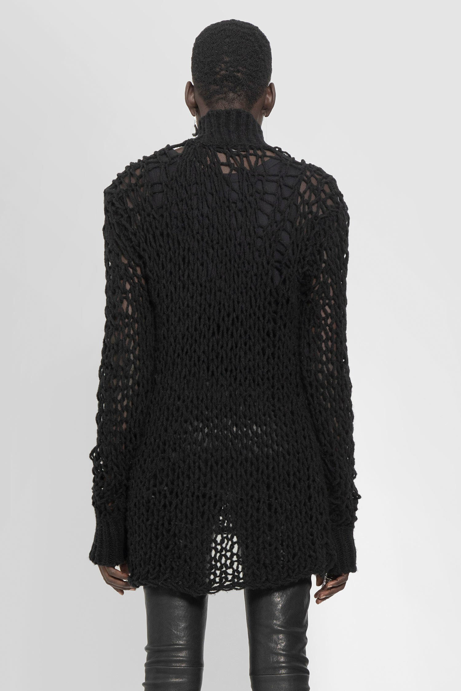 ANN DEMEULEMEESTER WOMAN BLACK KNITWEAR