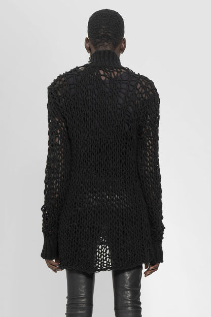 ANN DEMEULEMEESTER WOMAN BLACK KNITWEAR