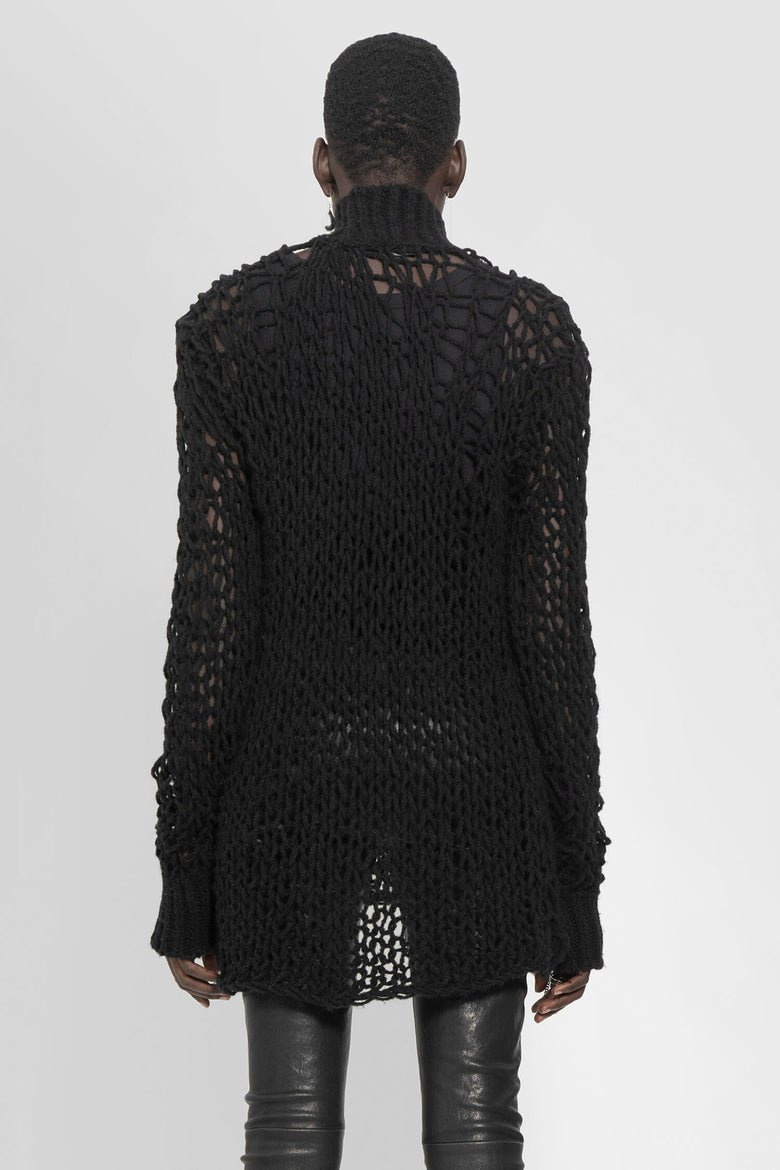 ANN DEMEULEMEESTER WOMAN BLACK KNITWEAR