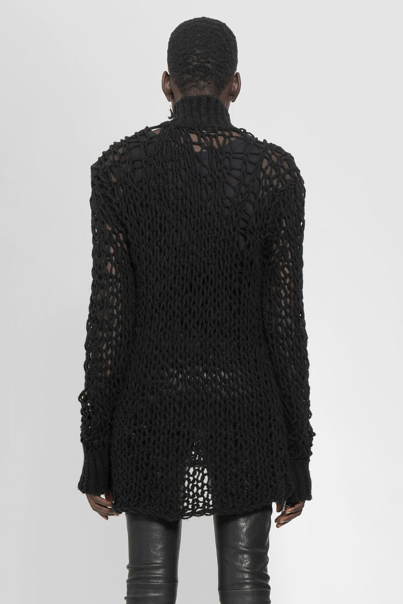 ANN DEMEULEMEESTER WOMAN BLACK KNITWEAR