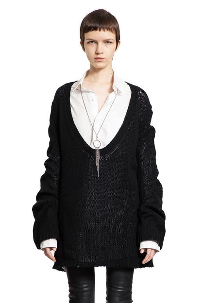 Antonioli ANN DEMEULEMEESTER WOMAN BLACK KNITWEAR