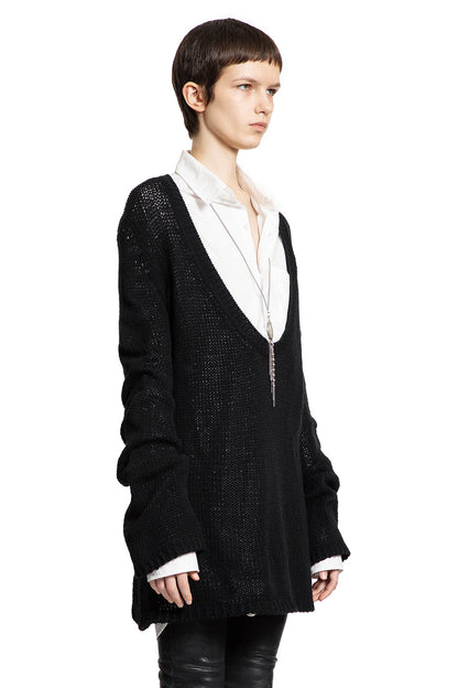 ANN DEMEULEMEESTER WOMAN BLACK KNITWEAR