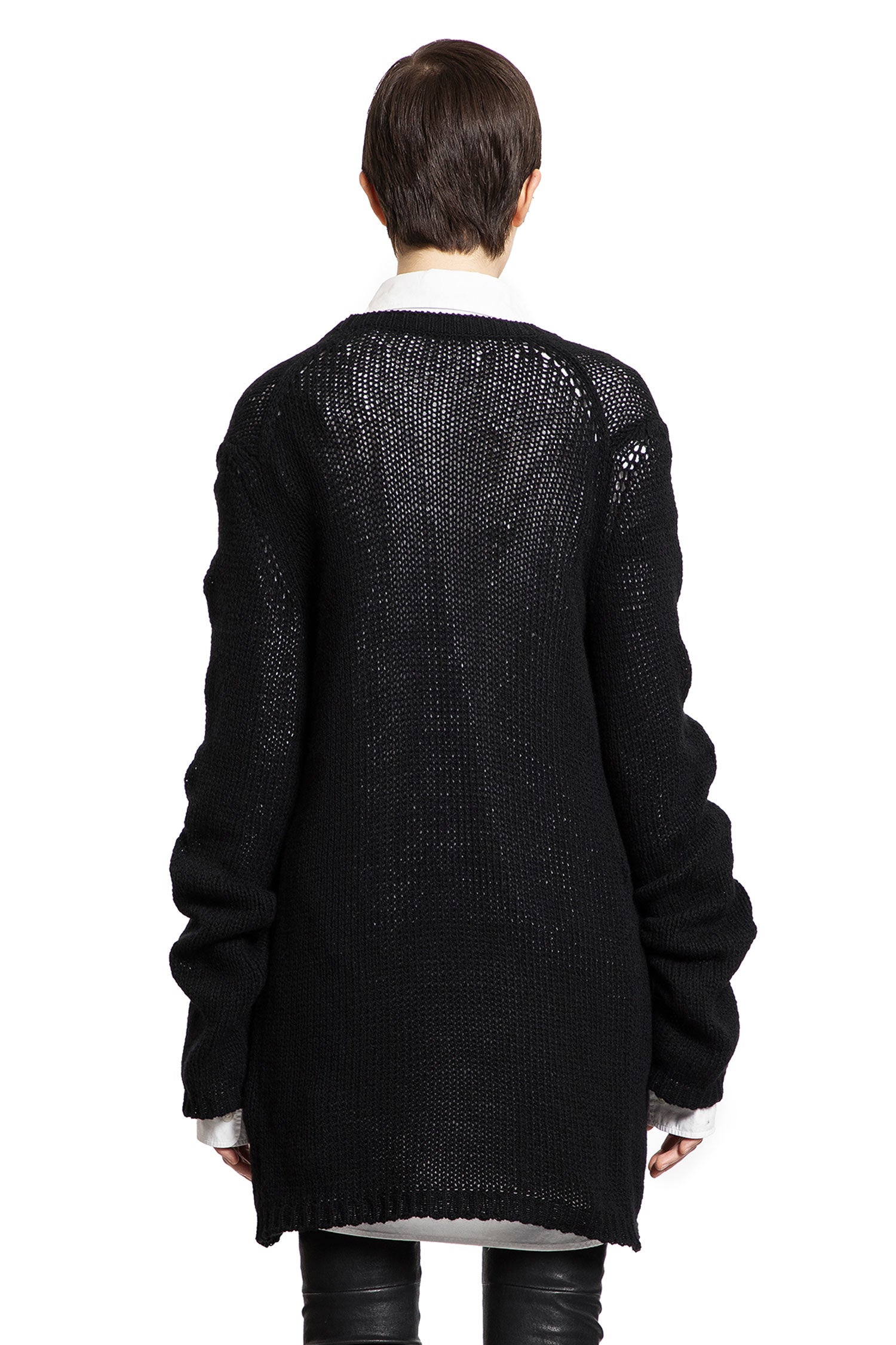 ANN DEMEULEMEESTER WOMAN BLACK KNITWEAR