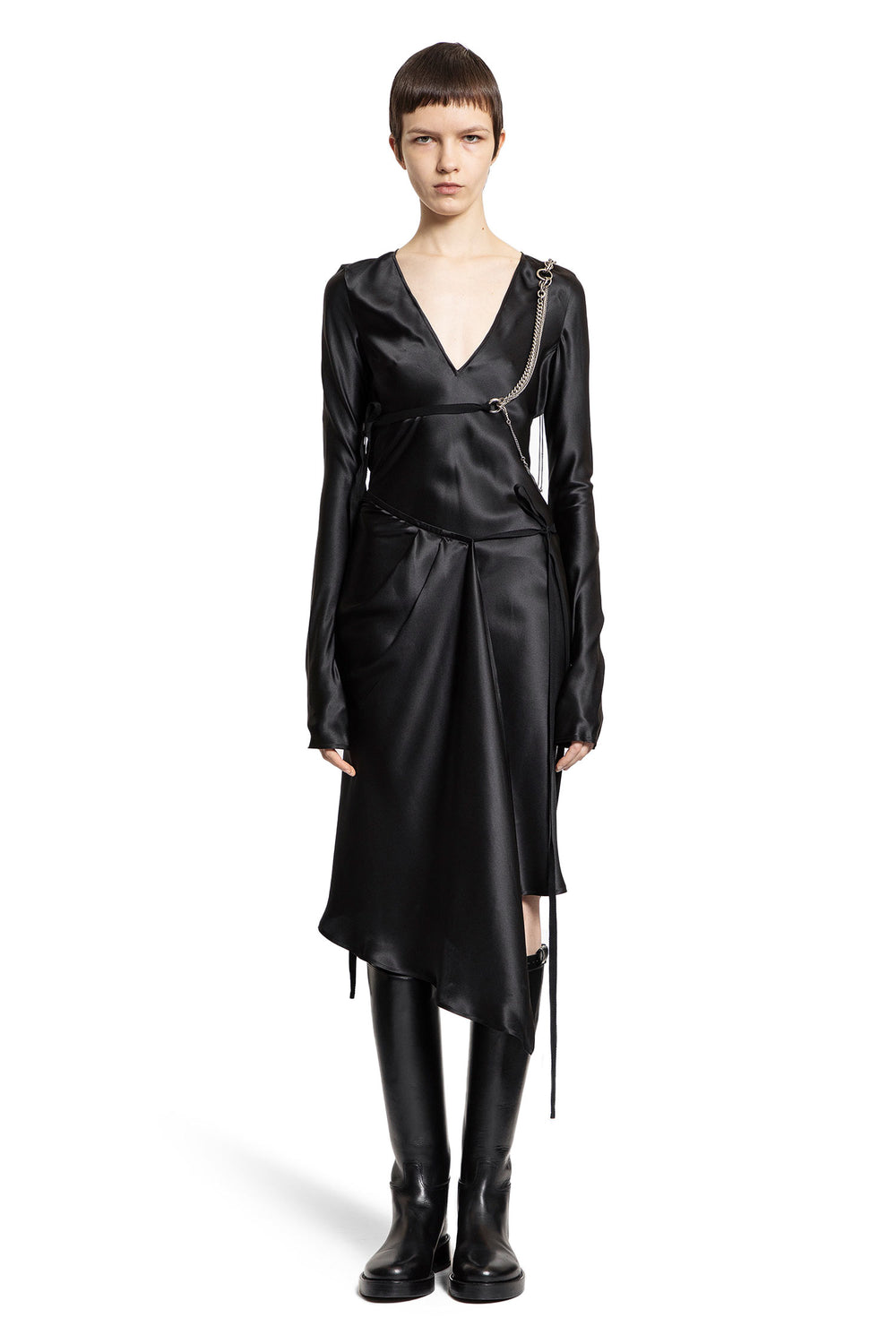 ANN DEMEULEMEESTER WOMAN BLACK DRESSES