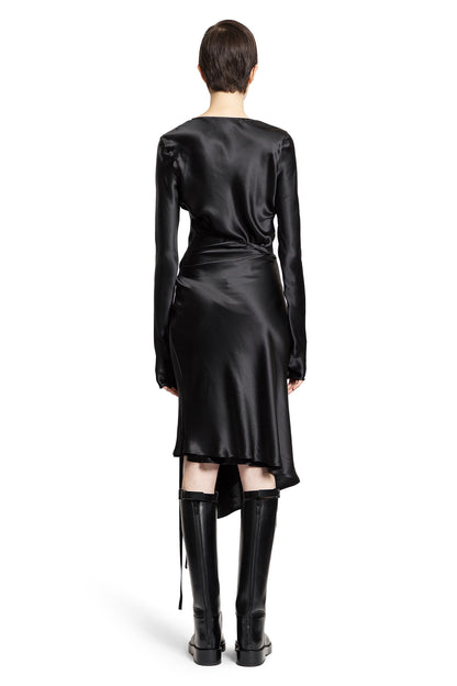 ANN DEMEULEMEESTER WOMAN BLACK DRESSES