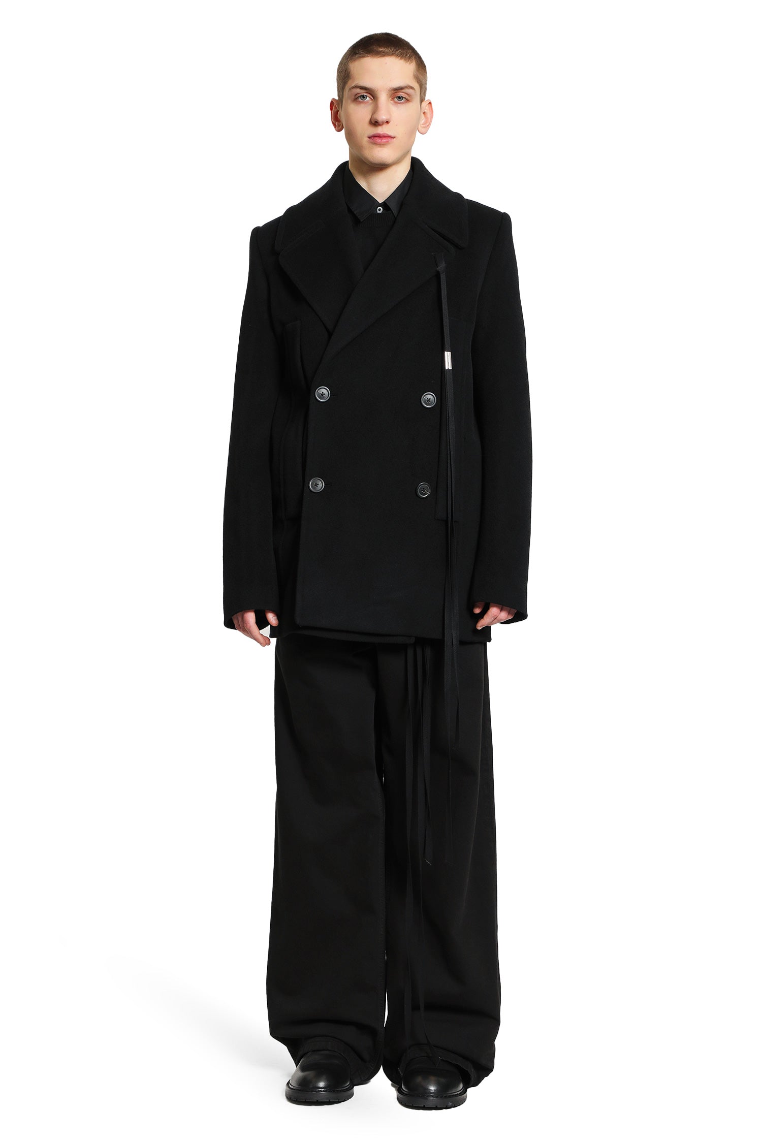 ANN DEMEULEMEESTER MAN BLACK JACKETS