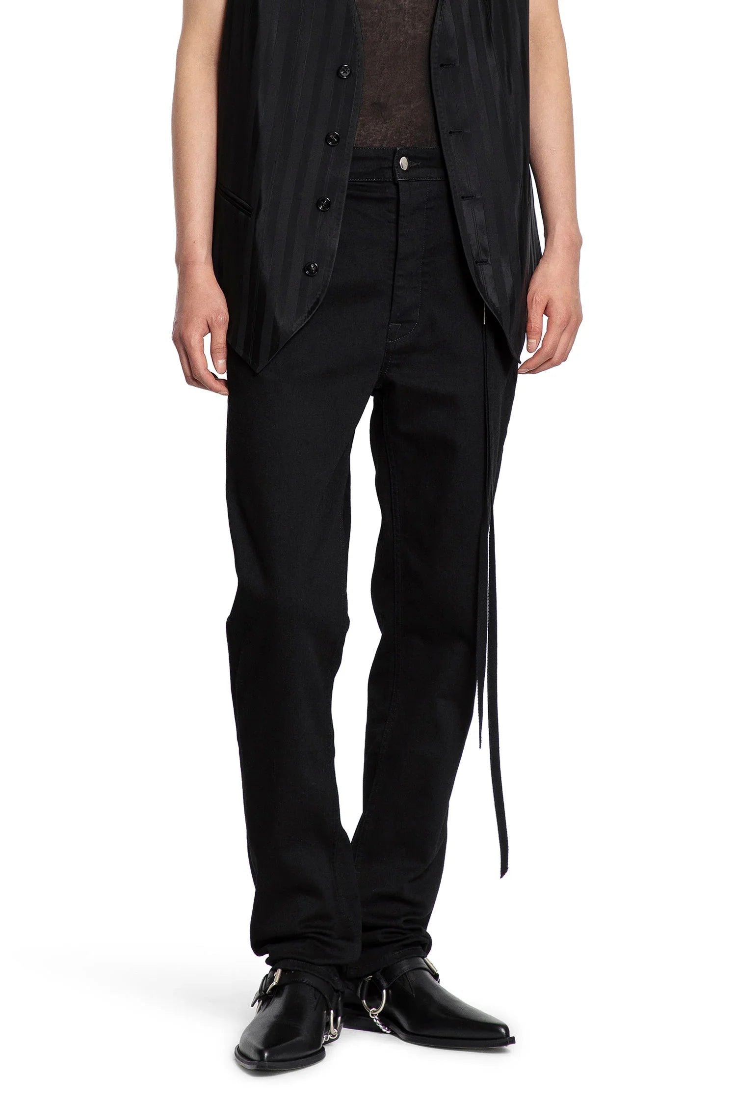 ANN DEMEULEMEESTER MAN BLACK TROUSERS - Antonioli.eu