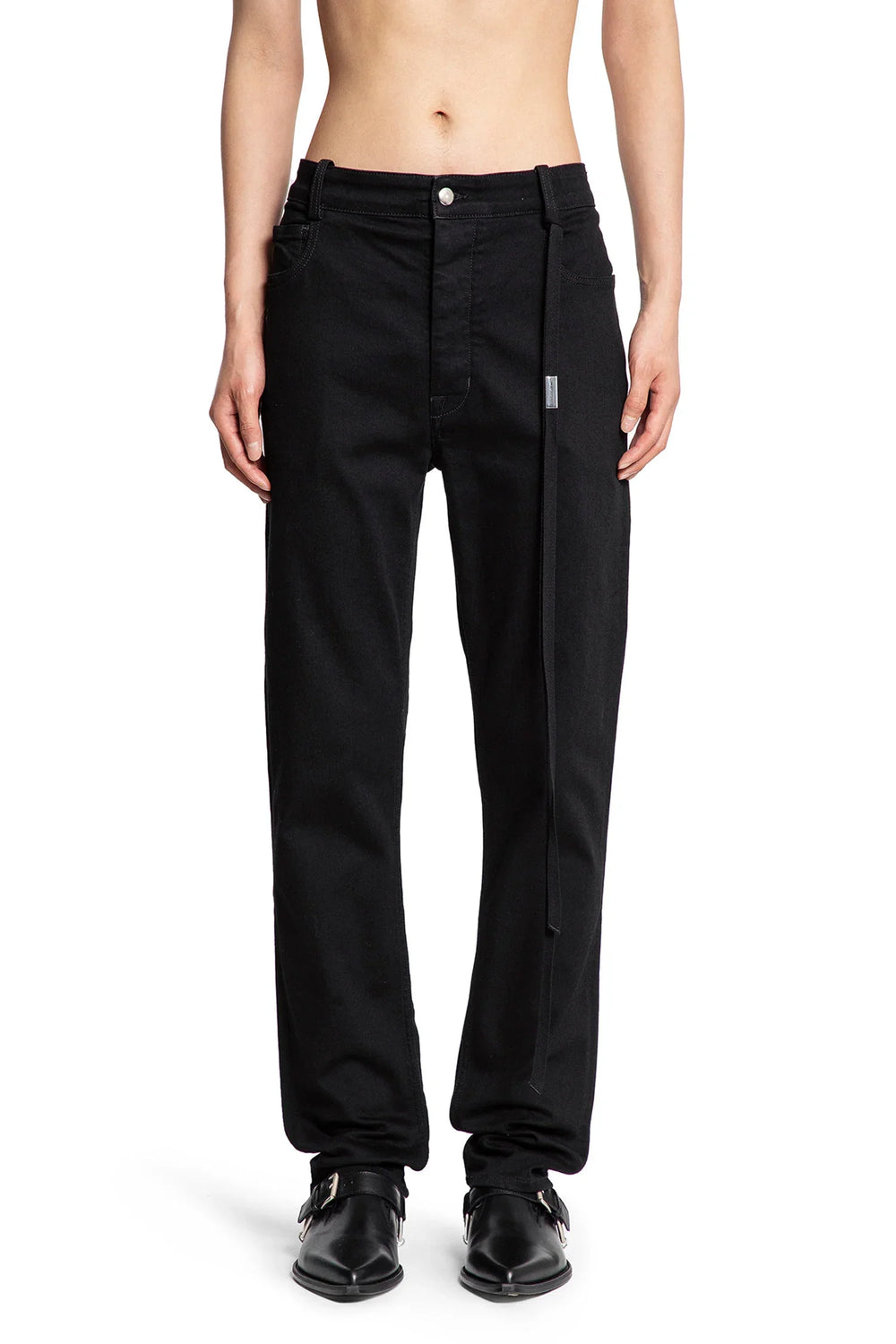 ANN DEMEULEMEESTER MAN BLACK TROUSERS - Antonioli.eu