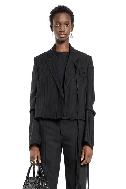 ANN DEMEULEMEESTER WOMAN BLACK BLAZERS