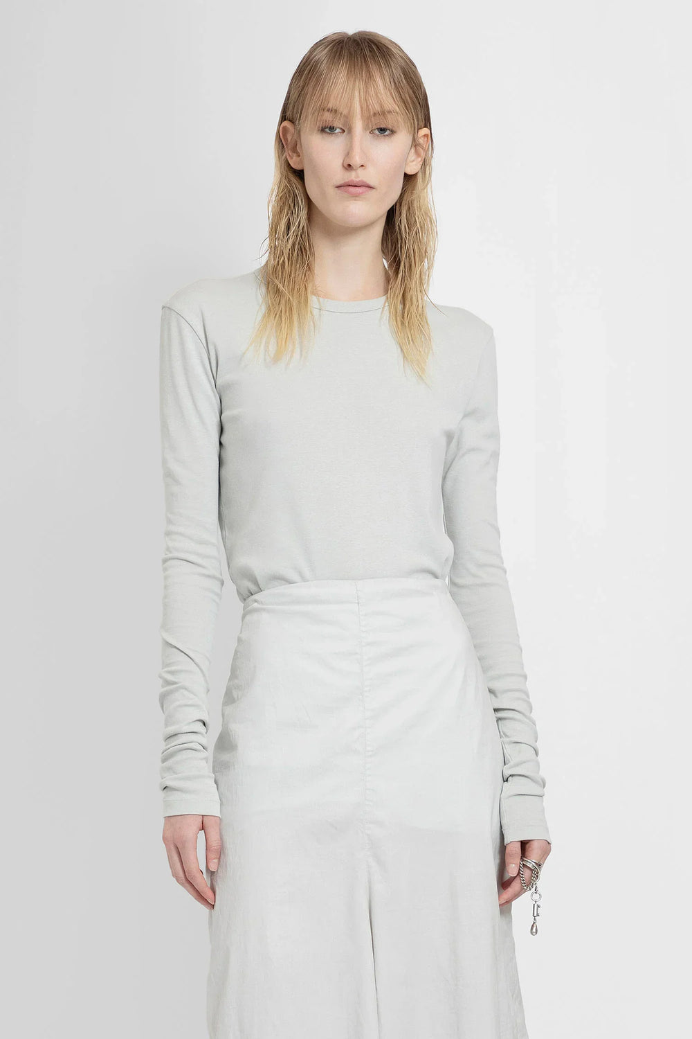 ANN DEMEULEMEESTER WOMAN GREY T-SHIRTS & TANK TOPS - Antonioli.eu