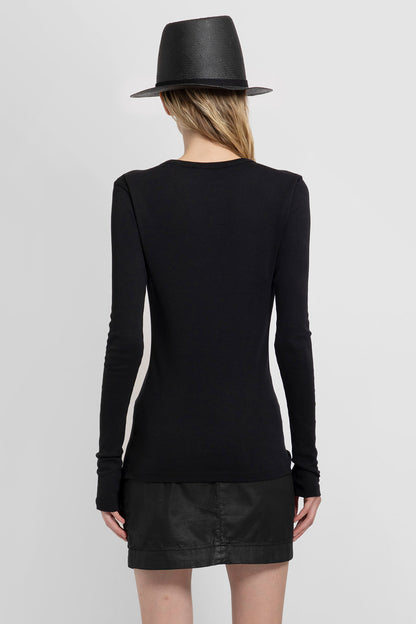 ANN DEMEULEMEESTER WOMAN BLACK T-SHIRTS & TANK TOPS