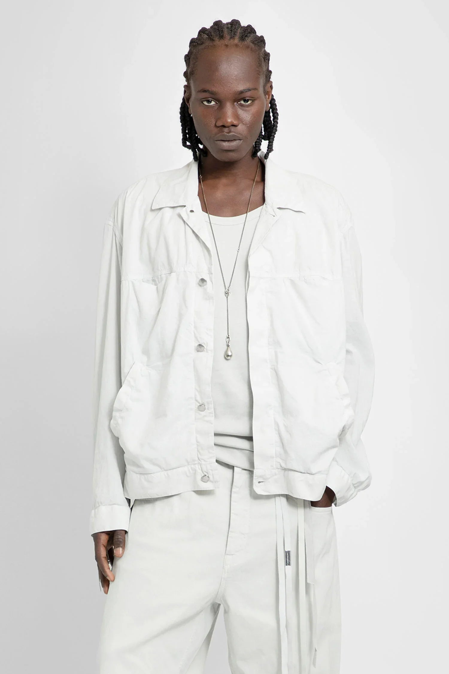 ANN DEMEULEMEESTER MAN WHITE JACKETS - Antonioli.eu