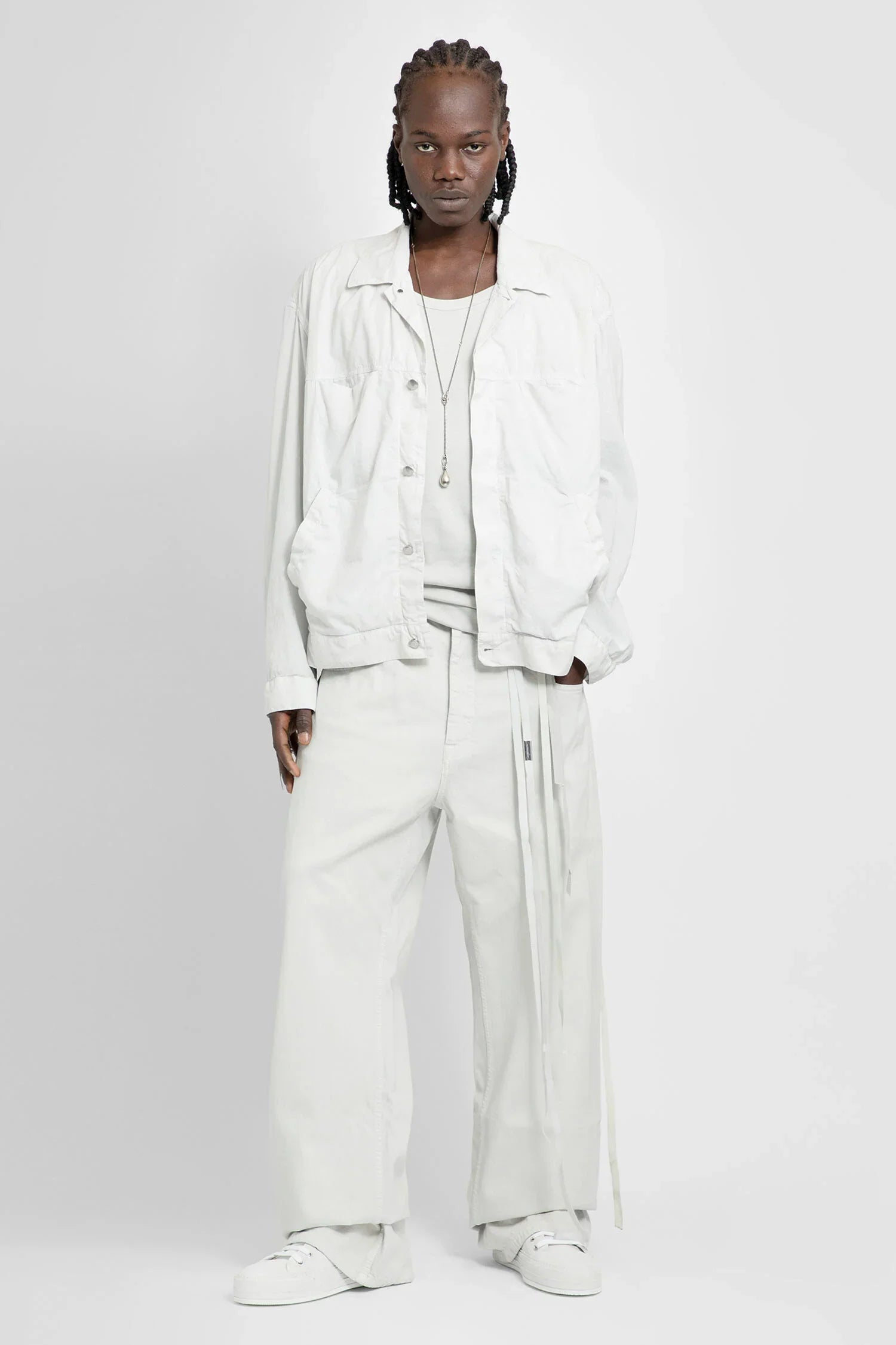 ANN DEMEULEMEESTER MAN WHITE JACKETS - Antonioli.eu