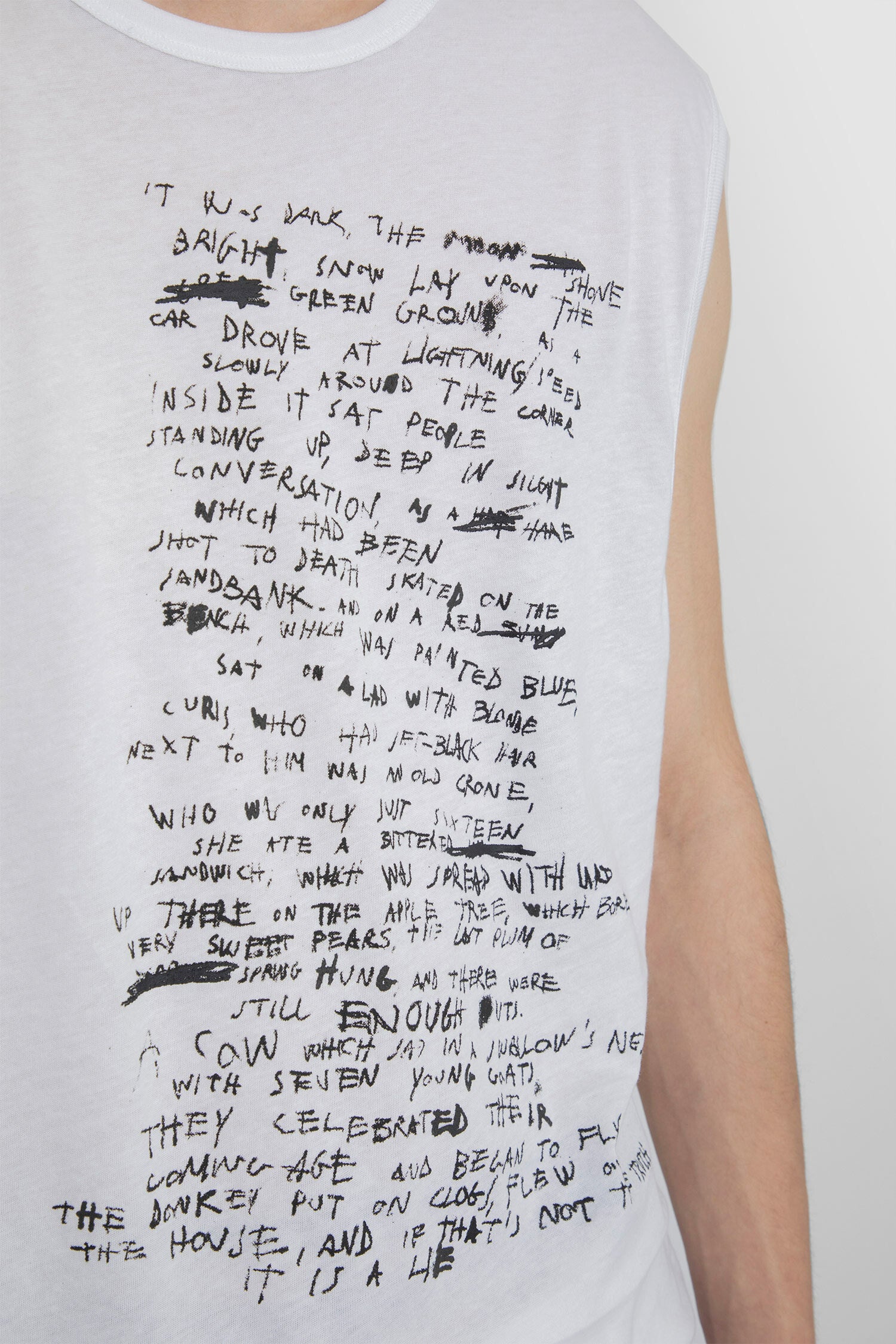 ANN DEMEULEMEESTER MAN WHITE T-SHIRTS & TANK TOPS