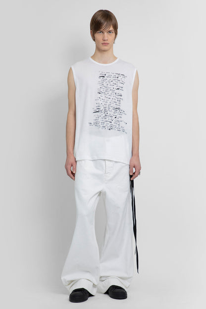 ANN DEMEULEMEESTER MAN WHITE T-SHIRTS & TANK TOPS