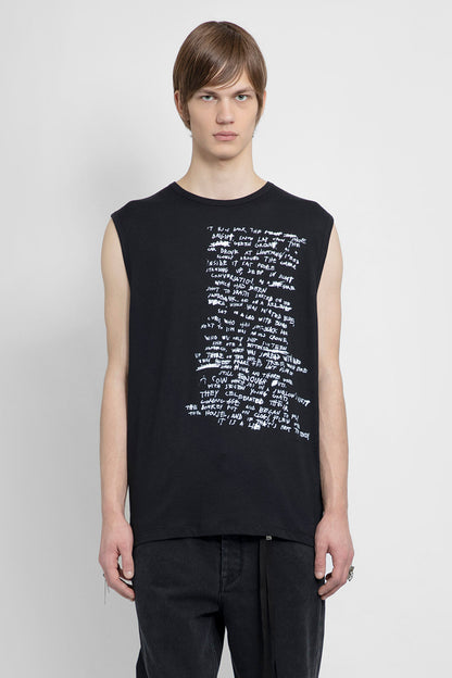 Antonioli ANN DEMEULEMEESTER MAN BLACK T-SHIRTS & TANK TOPS