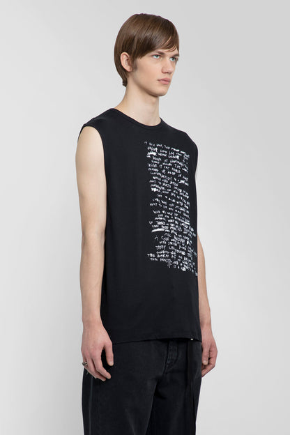 ANN DEMEULEMEESTER MAN BLACK T-SHIRTS & TANK TOPS