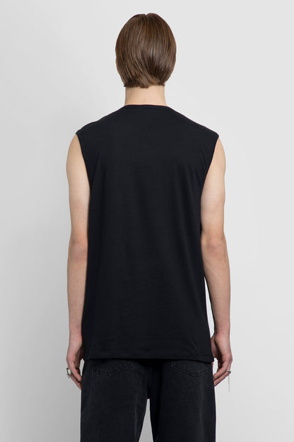 ANN DEMEULEMEESTER MAN BLACK T-SHIRTS & TANK TOPS