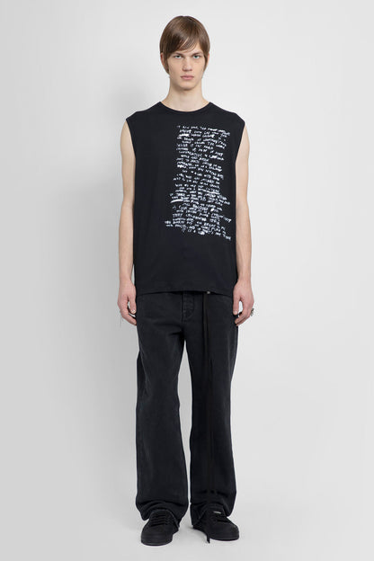 ANN DEMEULEMEESTER MAN BLACK T-SHIRTS & TANK TOPS