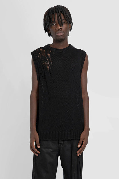 Antonioli ANN DEMEULEMEESTER MAN BLACK VESTS