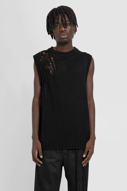 Antonioli ANN DEMEULEMEESTER MAN BLACK VESTS