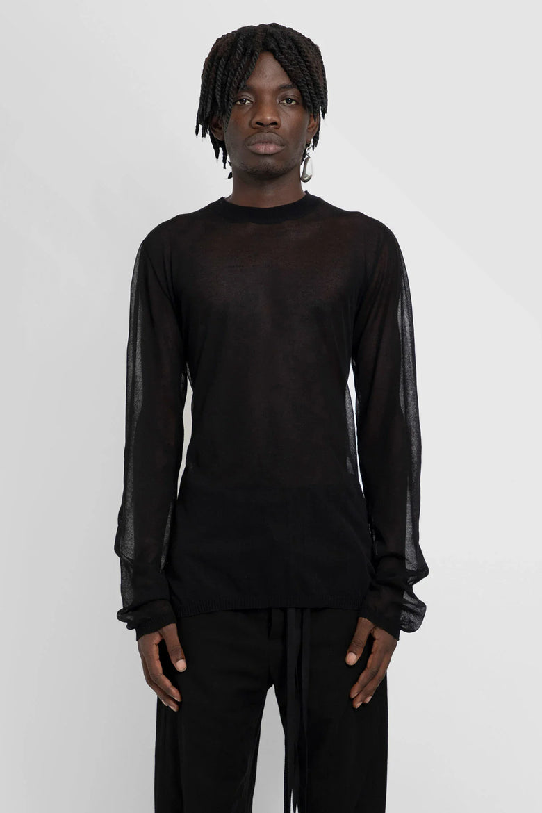 ANN DEMEULEMEESTER MAN BLACK T-SHIRTS & TANK TOPS - Antonioli.eu