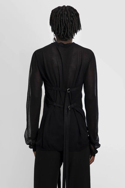 ANN DEMEULEMEESTER MAN BLACK T-SHIRTS & TANK TOPS - Antonioli.eu