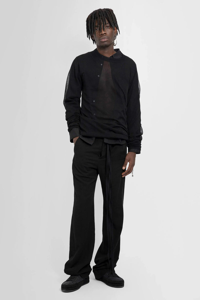 ANN DEMEULEMEESTER MAN BLACK T-SHIRTS & TANK TOPS - Antonioli.eu