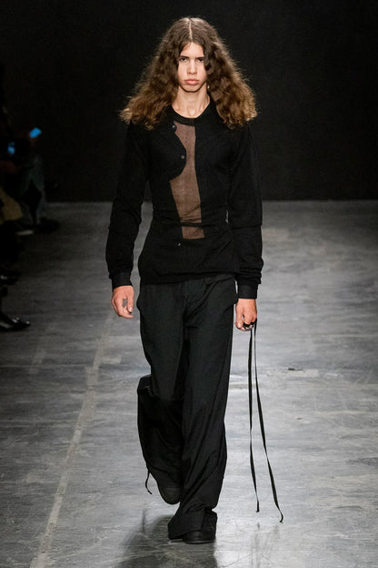 ANN DEMEULEMEESTER MAN BLACK T-SHIRTS & TANK TOPS - Antonioli.eu