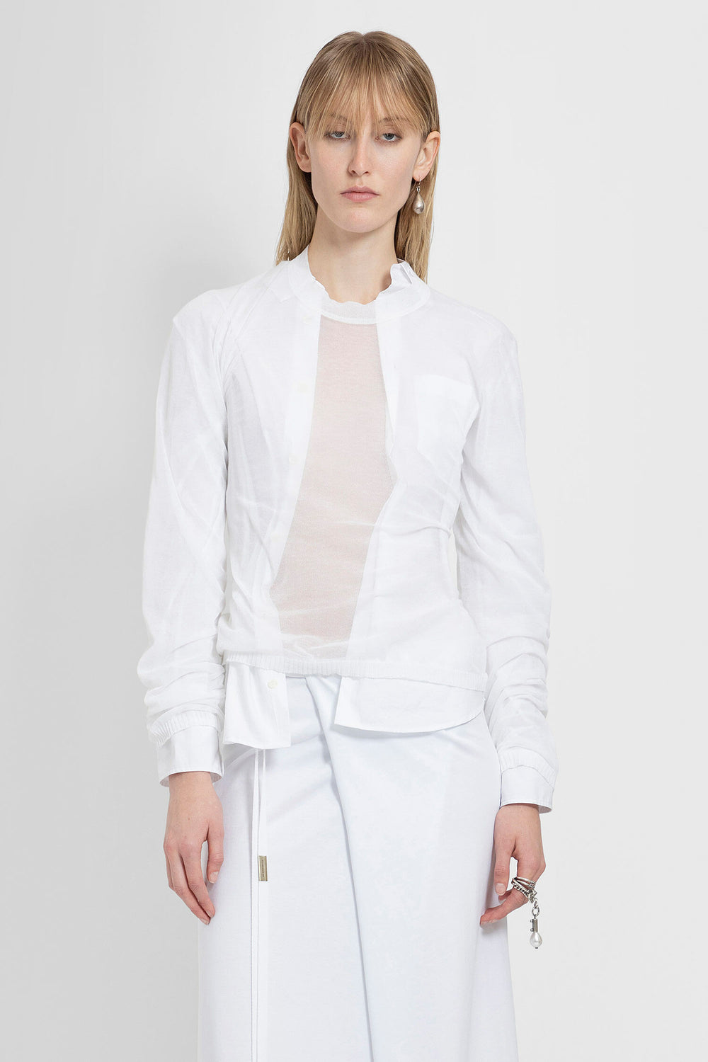 ANN DEMEULEMEESTER WOMAN WHITE SHIRTS