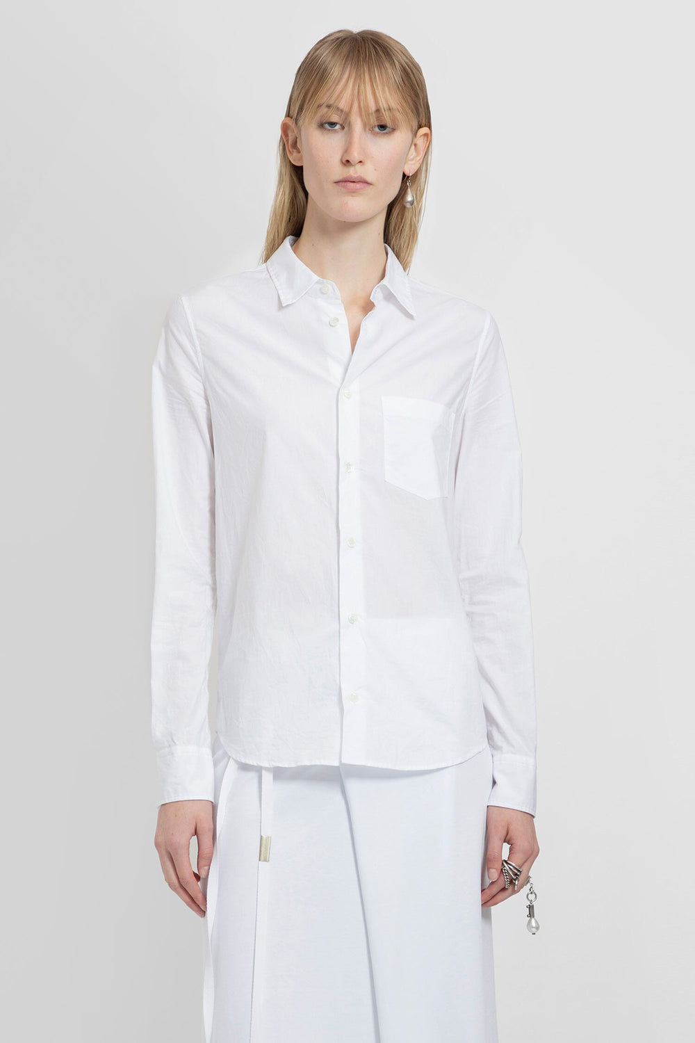 ANN DEMEULEMEESTER WOMAN WHITE SHIRTS