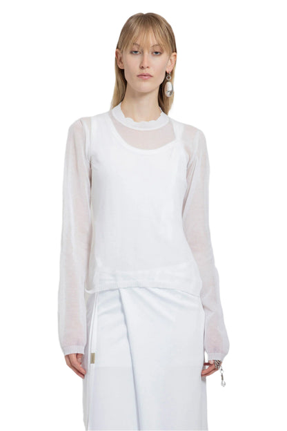 Antonioli ANN DEMEULEMEESTER WOMAN WHITE T-SHIRTS & TANK TOPS