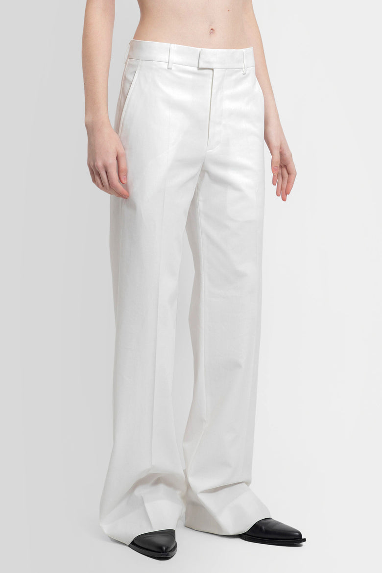 ANN DEMEULEMEESTER WOMAN WHITE TROUSERS