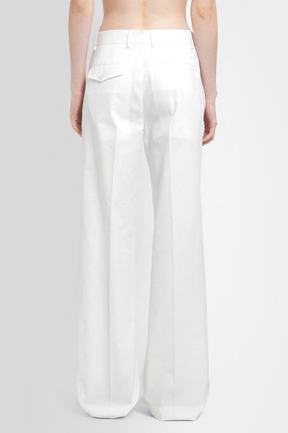 ANN DEMEULEMEESTER WOMAN WHITE TROUSERS