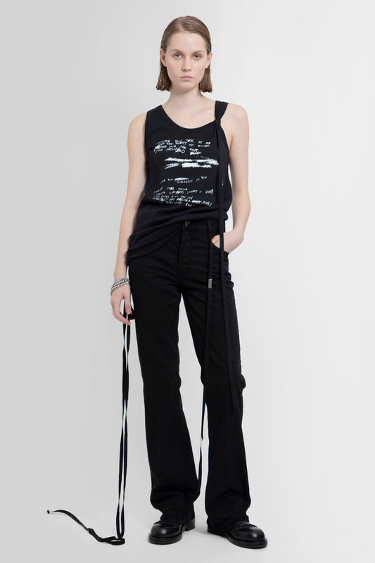 ANN DEMEULEMEESTER WOMAN BLACK JEANS