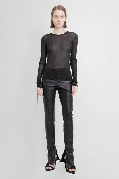 ANN DEMEULEMEESTER WOMAN BLACK T-SHIRTS & TANK TOPS