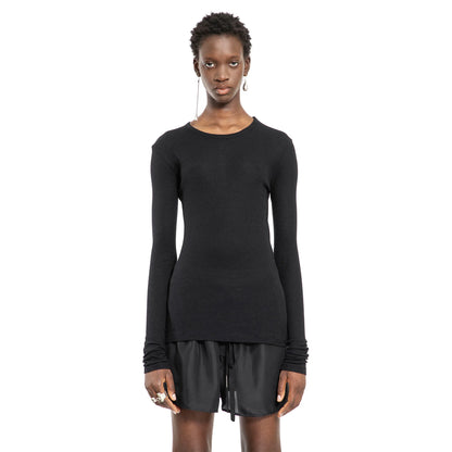 ANN DEMEULEMEESTER WOMAN BLACK T-SHIRTS & TANK TOPS - Antonioli.eu