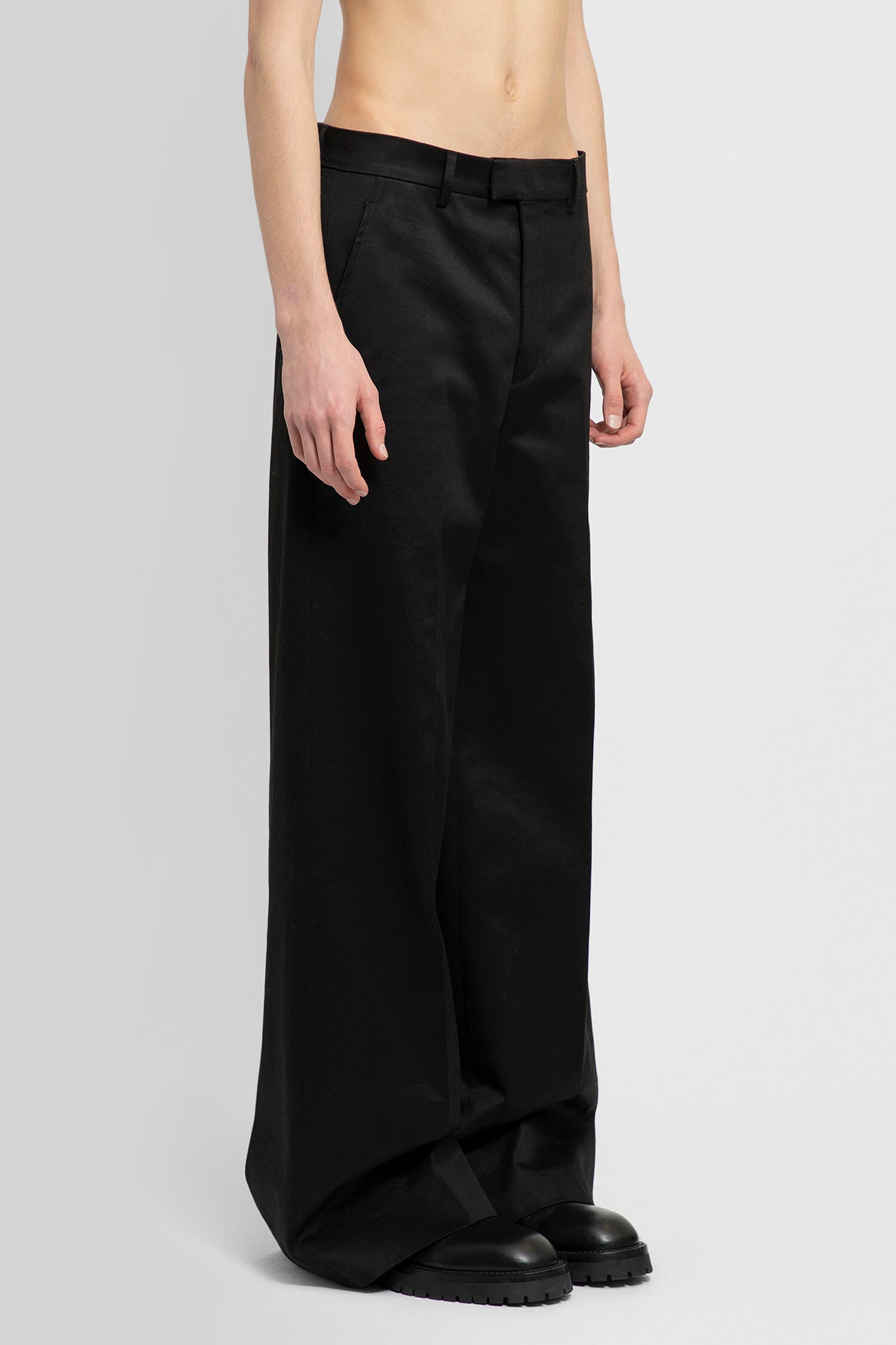 ANN DEMEULEMEESTER MAN BLACK TROUSERS