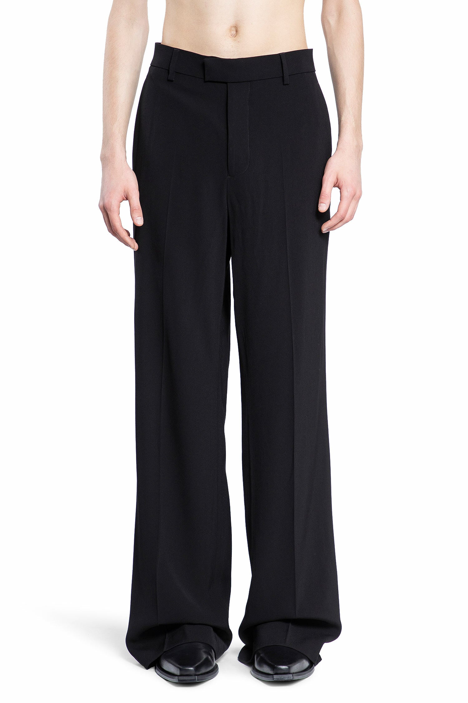 ANN DEMEULEMEESTER MAN BLACK TROUSERS